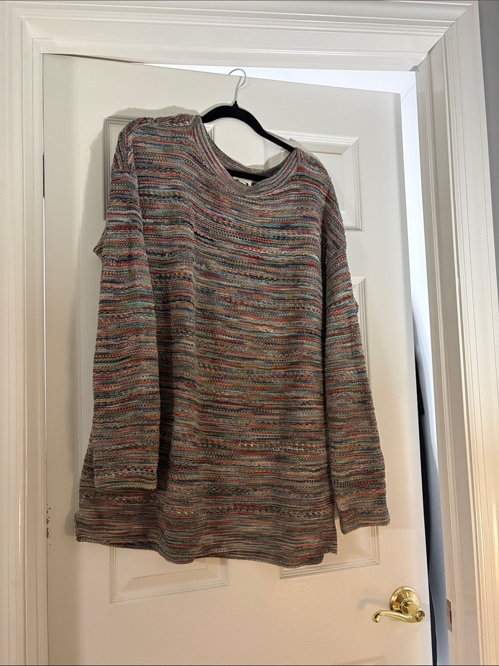 J. Jill Multicolor Striped Crewneck Sweater